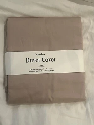Edredón Brooklinen Luxe 100 % algodón satén completo/queen - Nuevo - Gris cálido Foto 1 de 3