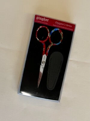 Gingher Designer Series Limited Edition Rare - 4" Embroidery Scissors - Image 1 of 4