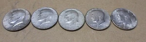 5 JFK Half Dollars-40% silver-5 coins -MY CHOICE OF DATES-$2.50 face-ships free - Picture 1 of 6