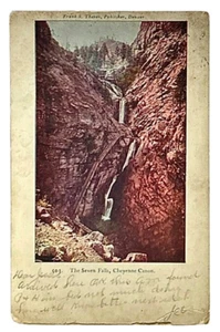 Postkarte Broadmoor Seven Falls Cheyenne Canon Colorado • ungeteilt verschickt 1903 - Bild 1 von 2