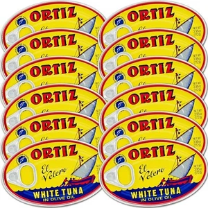 Ortiz Bonito Del Norte Tuna In Olive OIl 3.95 oz Oval Tin (Spain) 12 pack - Picture 1 of 9