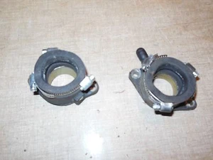 84 Yamaha XT 600 carb carburetor boots intake manifold rubber + clamps set of 2 - Picture 1 of 3