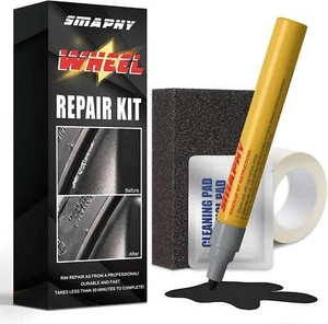 Wheel Repair Kit Gloss Rim Touch Up Paint Black Car Rim Paint Pen Quick And Easy - Picture 1 of 7