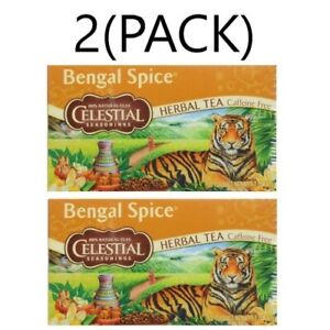 Celestial Seasonings, Bengal Spice Herbal Tea, 20 Tea Bags 2(PACK) BB 12/25