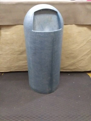 Cubo de basura escolar comercial receptáculo exterior interior verde Foto 1 de 4