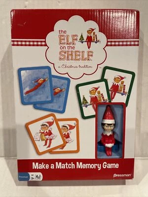 THE ELF ON THE SHELF CHRISTMAS TRADITION Memory Match Card Game w/Figure In Box - Image 1 of 2