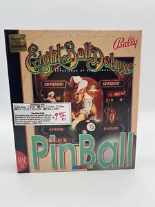 Bally Eight Ball Deluxe Pinball Game Amtex Broderbund MAC Apple Computer VINTAGE - Picture 1 of 4