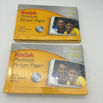 Kodak Premium Picture Photo Paper High Gloss 150 Sheets Ink Jet Printers 4x6 New - Image 1 of 2