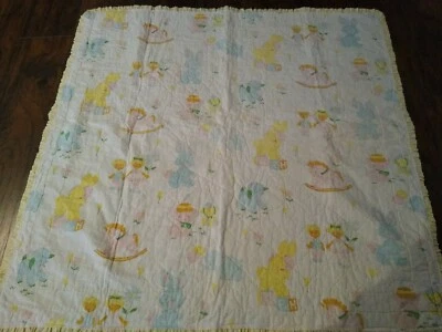 De colección Hecho a Mano Bebé Lovey Manta de Seguridad Gato Conejo Cordero Mecedor Caballo Bloques Niño Foto 1 de 4