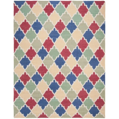 SAFAVIEH Dhurries DHU561A Handwoven Blue / Multi Rug - Image 1 of 4