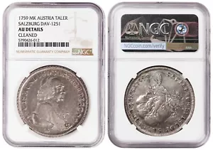 i-650166 Austria Salzburg 1 Thaler 1759 MK. NGC AU Details - Picture 1 of 2