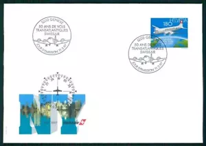 SWITZERLAND FDC 1997 AVIATION SWISSAIR AIRCRAFT PLANE AVIATION ij63 - Picture 1 of 2