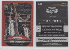 2015-16 Panini Prizm Ruby Wave Prizm /350 Tim Duncan #51 HOF