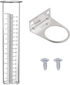 7" Capacity Rain Gauge Outdoor Plastic, Rain Gauges for Yard, Freeze Proof Rain - Picture 1 of 12