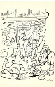 Diego Rivera•Yankee Invaders 1926 arte mexicano POSTAL - Imagen 1 de 2