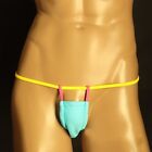 Mens Comfortable Nylon G String Thong Underwear With Bulge Pouch And Low Waist