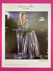 Publicité Christian Dior 1986 vintage automne hiver mode Linda Evangelista 80s - Picture 1 of 2