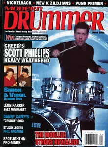 Modern Drummer Magazine March 2002 Scott Phillips Danny Carey Tool Nickelback - Picture 1 of 2