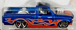Hot Wheels 2017 #36 HW Flames Custom '72 Chevy Luv Blue Pickup Truck 1:64 DTX88 - Picture 1 of 3