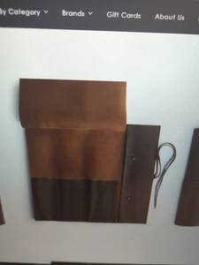 Hide & Drink, Rustic Leather Knife Roll Case (5 pockets) Dark Jade - Picture 1 of 6