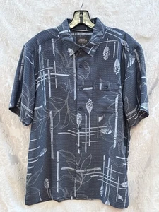 QUIKSILVER Waterman Men’s HAWAIIAN SHIRT~Small~S/S BLUE Floral Modal-Poly EUC - Picture 1 of 5