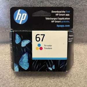 HP 67 Tri-color Ink Cartridge, NIB, EXP 01-2024 Works with HP All-In-One Series - Picture 1 of 7