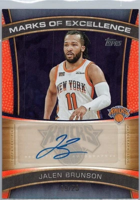 JALEN BRUNSON 2025 Topps Marks Excellence С АВТОГРАФОМ 19/25 🍊СООТВЕТСТВИЕ ЦВЕТОВ🍊 Knicks - Изображение 1 из 2