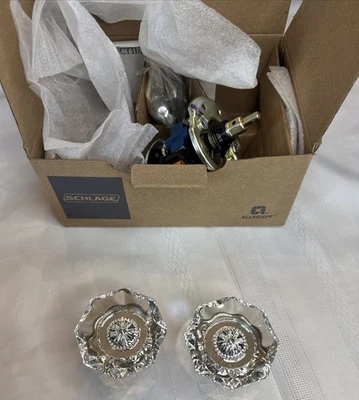 Schlage Alexandria Satin Nickel Combined Interior Glass Door Knob 2sided- 2 Sets - Image 1 of 4