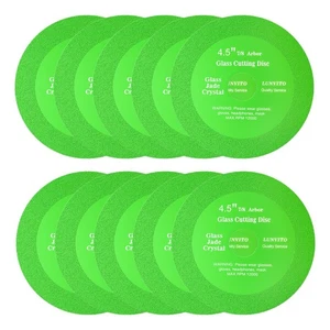 Glass Cutting Disc 10 Pcs Diamond Blades for Angle Grinder 4-1/2" x 7/8" Tile... - Foto 1 di 7