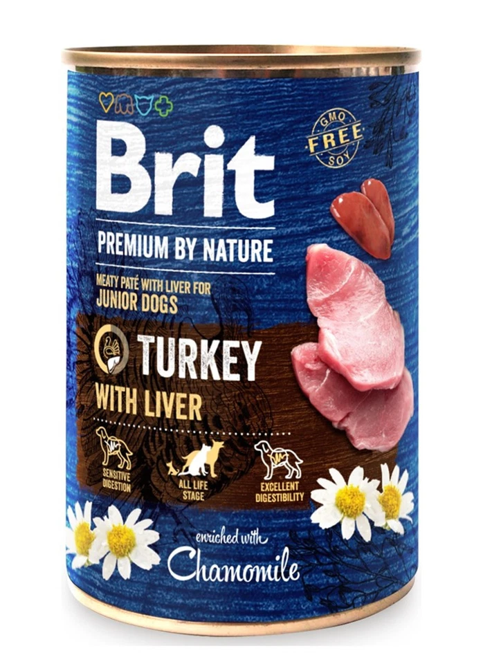 8595602561803 BRIT Premium by nature Junior Turkey with Liver - Nassfutter für H - Bild 1 von 1