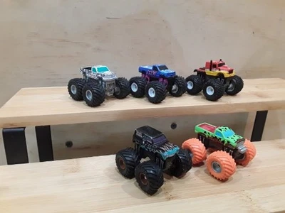 Micro Machines 1990 Monster Truck Lot Galoob Zebra Grave Cyclone Disruptor  - Image 1 of 4