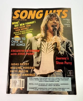 Song Hits Magazine October 1984; Journey Steve Perry, Judas Priest, Van Halen - Image 1 of 4