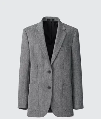 Uniqlo : C Women Tweed Oversized Jacket Dark Gray SMALL  Stylish Versatile NWT - Image 1 of 4