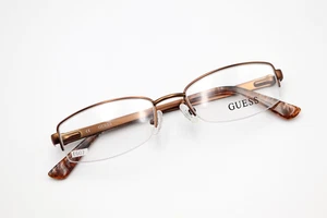 GUESS GU2525 049 Bronze 50-17-135 Half Rim Eyeglass Frames Flex Hinges E607 - Picture 1 of 13
