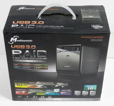 Mediasonic PRORAID 4 Bay RAID Enclosure HFR2-SU3S2 - NEW - Image 1 of 3