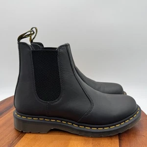 Dr Martens Chelsea Boots Womens 11 Soft Toe Work Black Leather Slip On Bootie - Picture 1 of 10