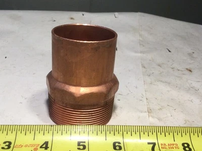 ELKHART 2" Threaded Male Adapter MIP x C Sweat COPPER PIPE PRESSURE FITTING USA, EPC NOS