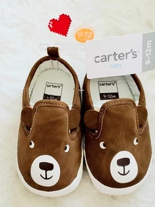Neu mit Etikett. Carter’s Baby Jungen Bär Schuhe Größe: 9 -12M Faux Sudae - Bild 1 von 3