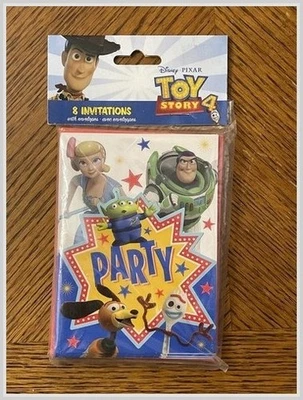 Invitaciones de fiesta Toy Story 4 2019 Disney Pixar 8 unidades invitaciones de cumpleaños NUEVO Foto 1 de 4