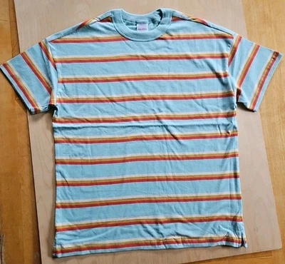 CAMISETA NUEVA CON ETIQUETAS HANNA DIFFERENTSON DE GRAN TAMAÑO A RAYAS AZUL CIELO DEGRADADO 150 12 Foto 1 de 4