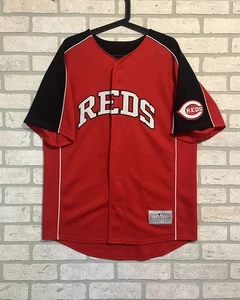 Cincinnati Reds Jay Bruce #32 maglia rossa nera righe MLB merce originale uomo L - Foto 1 di 18