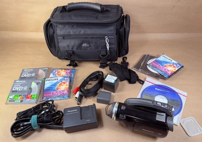 Panasonic VDR-D230 DVD Camcorder - Works! w/Bag Cables DVD-Rs Batteries Charger - Image 1 of 4