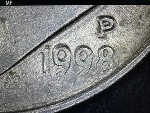 Very Nice 1998-P Roosevelt Dime Off Center Punch, DD & Trailing #0060 - Picture 1 of 18