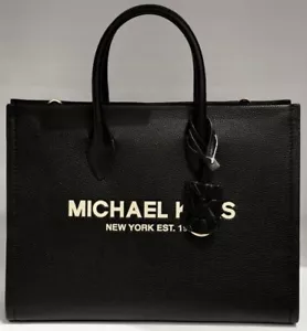 Borsa a tracolla Michael Kors Mirella Medium EW in pelle nera - Foto 1 di 15
