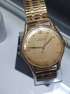 Vintage DOXA S.A. Antimagnetique Gold Plated Swiss Made Watch - Picture 1 of 24