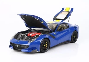BBR BBR182100A1 1/18 Ferrari F12 TDF Azzurro Dino Yellow Stripe Model Car - Picture 1 of 9