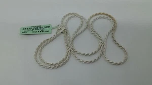Sterling Silber Halskette KCD 050 30 SS Seil Kette Italien Schlitz #SSC180 - Bild 1 von 2
