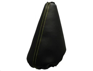 Hilo amarillo bolsa de freno de mano cuero auténtico manguito de freno de mano para FORD FIESTA IV 96-99 - Imagen 1 de 1