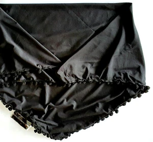 Halstuch Schal Tuch mit Bommeln Damenschal 80cm x 80cm schwarz Baumwolle - Bild 1 von 3