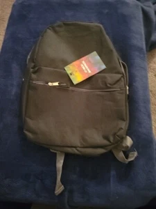 New 17" Black Backpack with Padded Adjustable Shoulder Straps - Picture 1 of 5